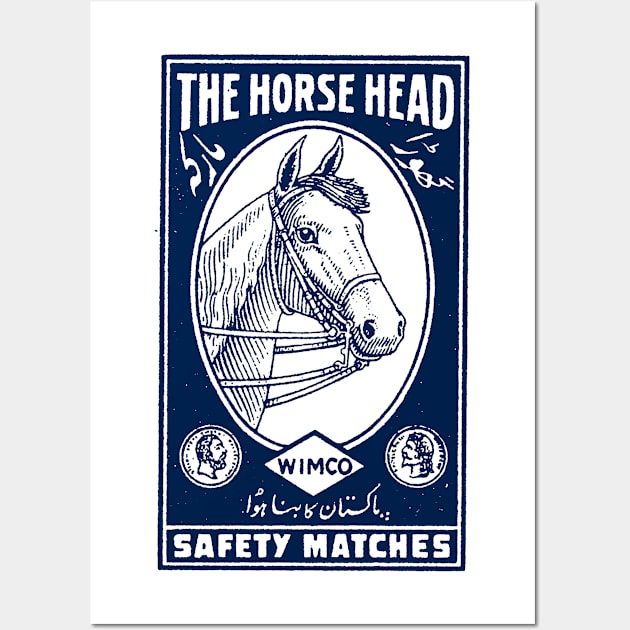 The Horse Head / Vintage Matchbook Illustration Style Wall Art by CultOfRomance